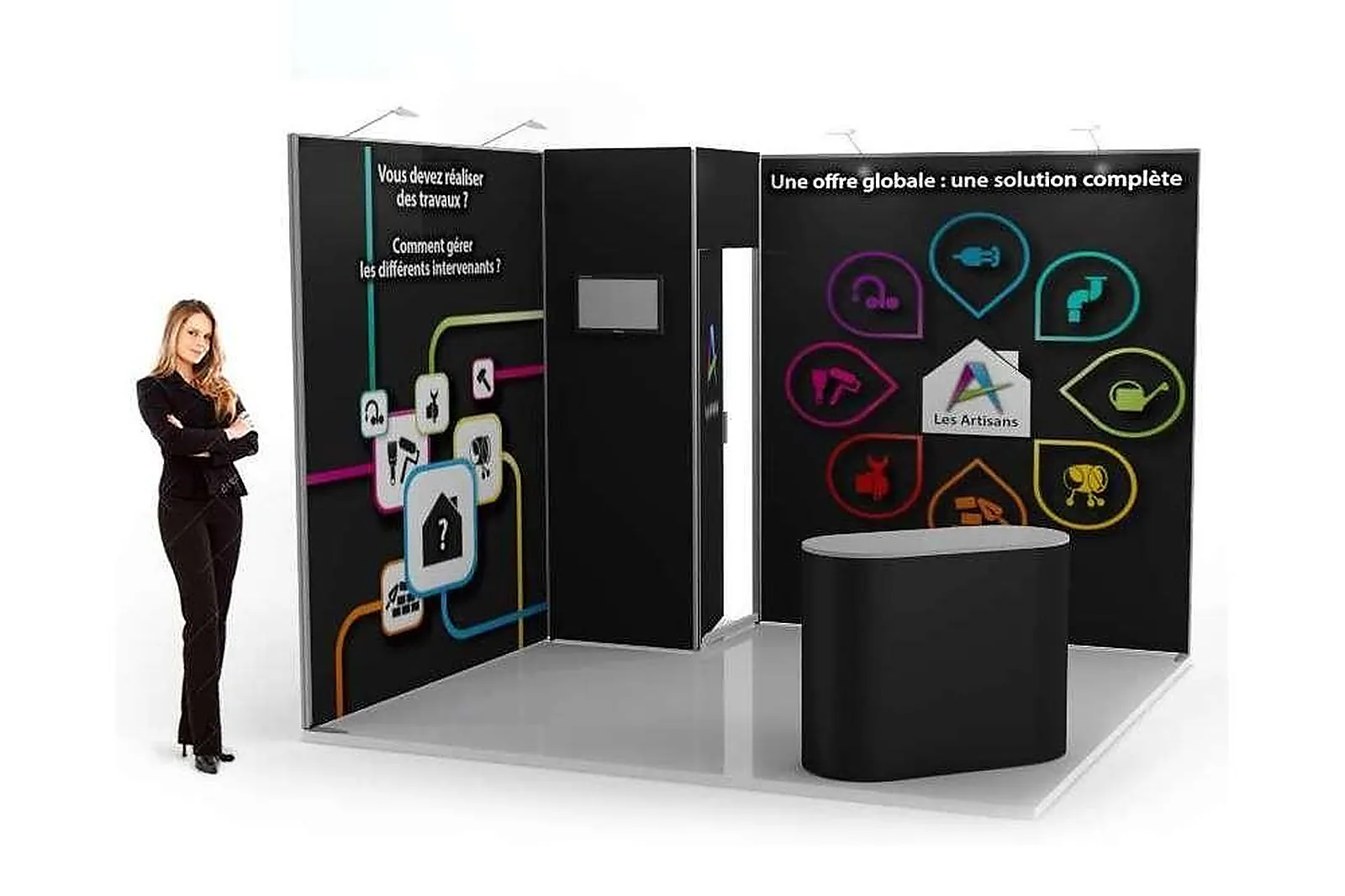 Prestataire Technique Audiovisuel, STANDISTES - LA-TESTE-DE-BUCH (GIRONDE) : STAND EXPOSIUM