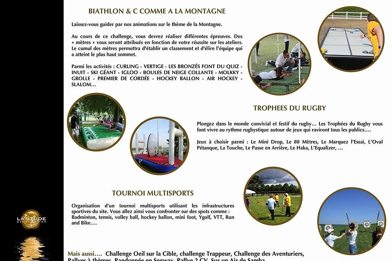 Team building original, TEAM BUILDING - MONTELIMAR (DRÔME) : LATITUDE ORGANISATION