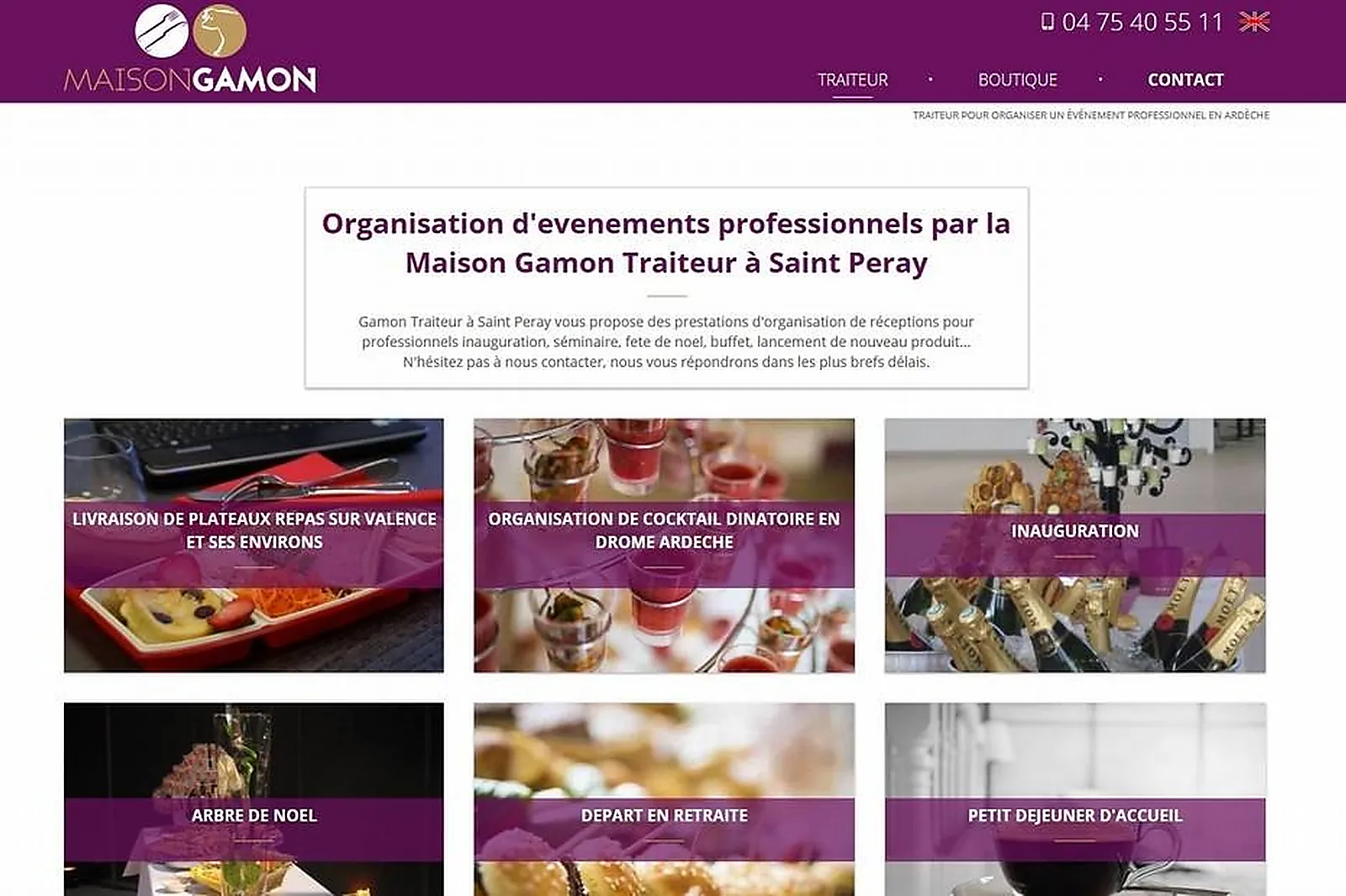 Auvergne-Rhône-Alpes, TRAITEURS - SAINT-PERAY (ARDÈCHE) : MAISON GAMON