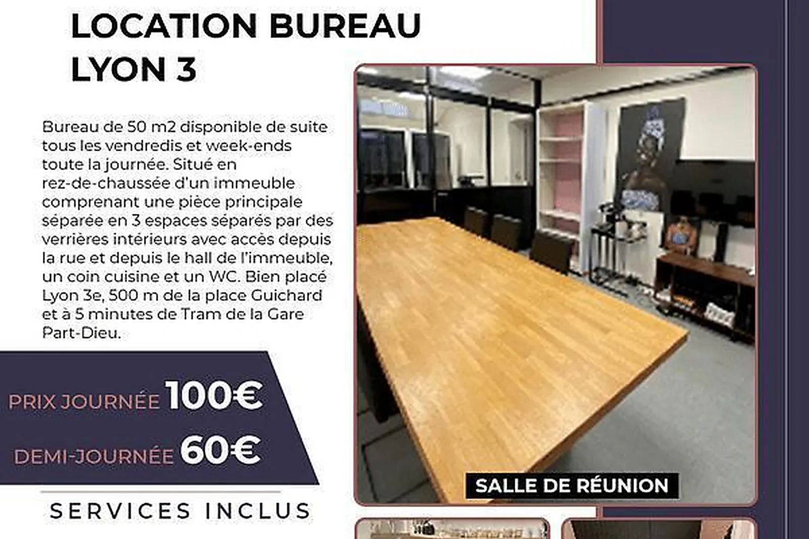 Lieux événementiels, LOCATION BUREAU