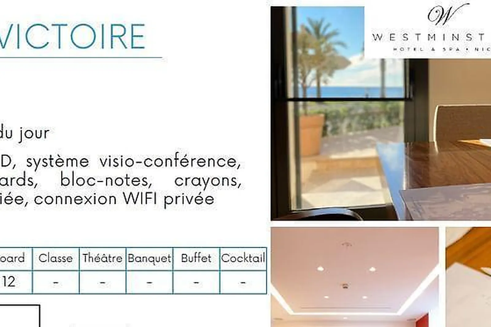 Lieux événementiels, WESTMINSTER HÔTEL & SPA NICE ****